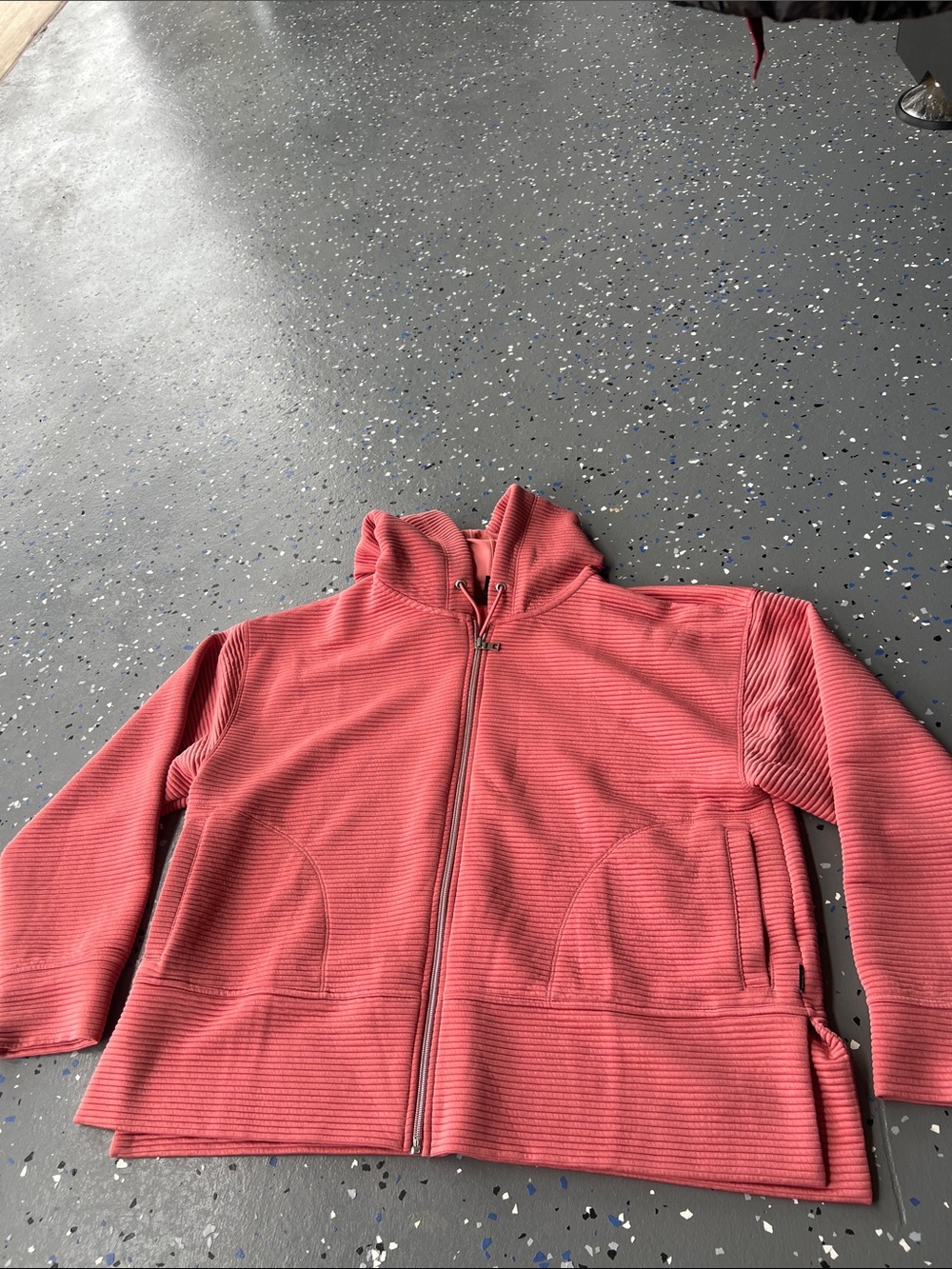 Dkny Rose Pink Full-Zip Hooded Sweatshirt